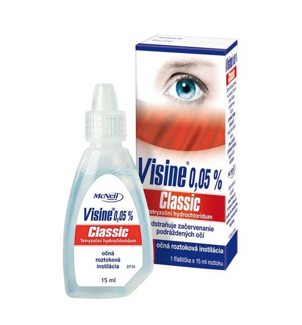 Visine Classic: Očné kvapky na podráždenie, začervenanie, svrbenie a slzenie očí